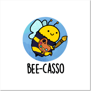 Bee-casso Cute Artist Bee Pun Posters and Art